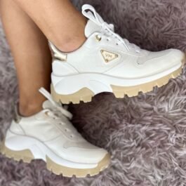 Tênis Casual Branco alto