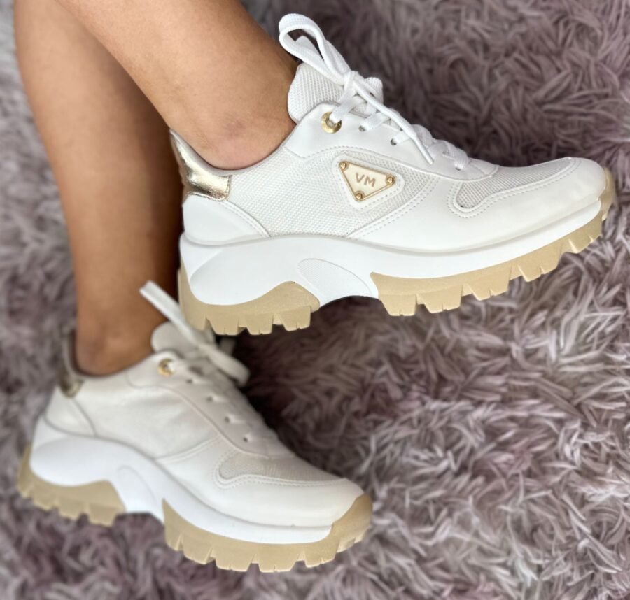 Tênis Casual Branco alto